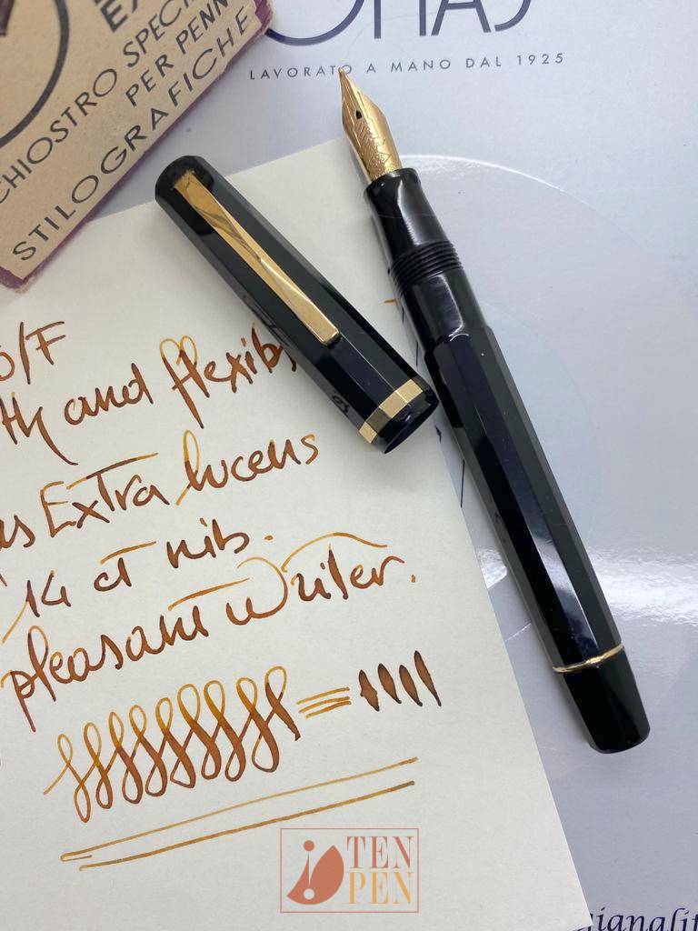 omas 555/F BLACK CELLULOID, FANTASTIC WRITER | Tenpen - By Letizia